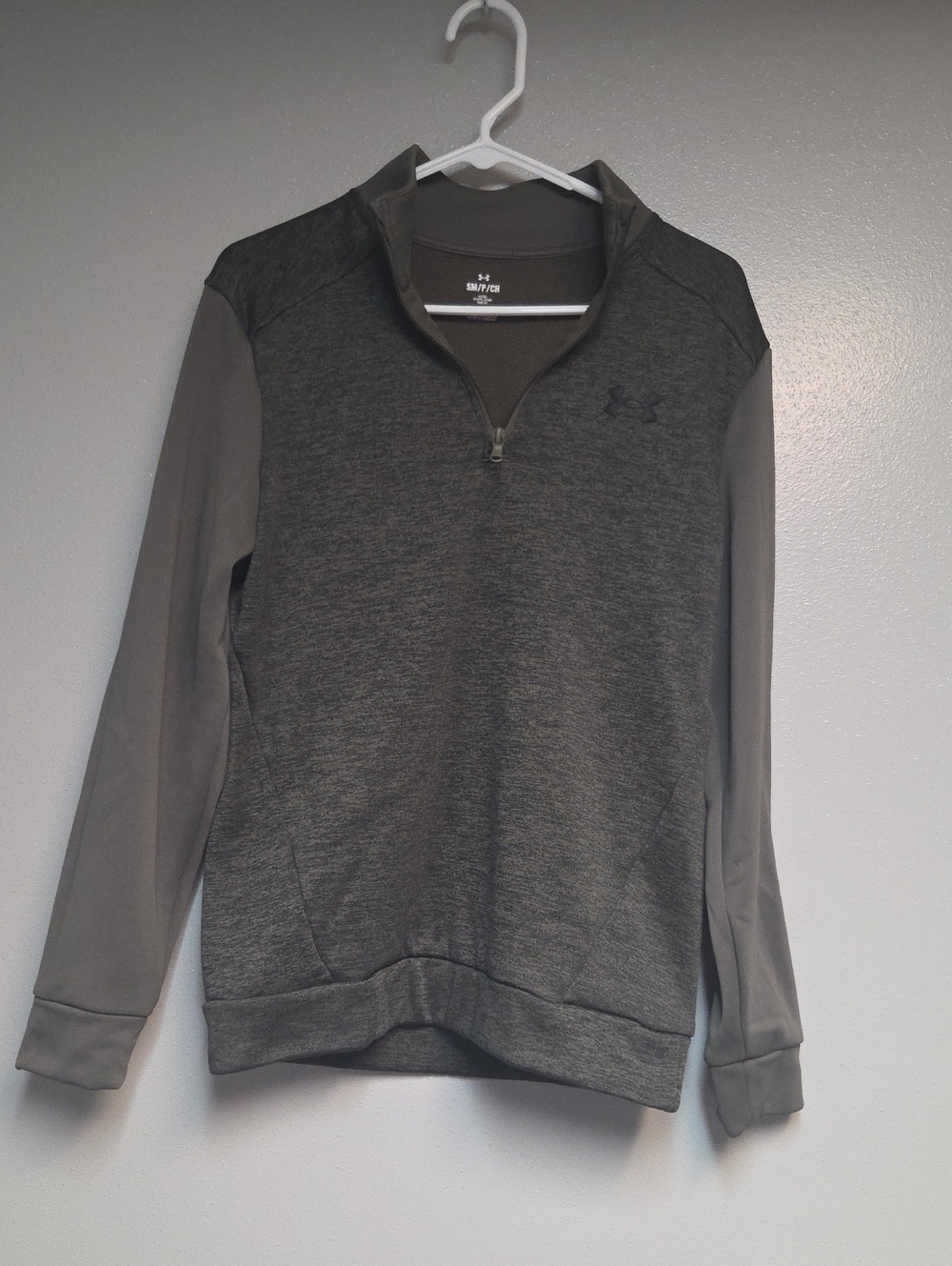 Under Armour Men's Olive Green  Quarter-Zip Pullover